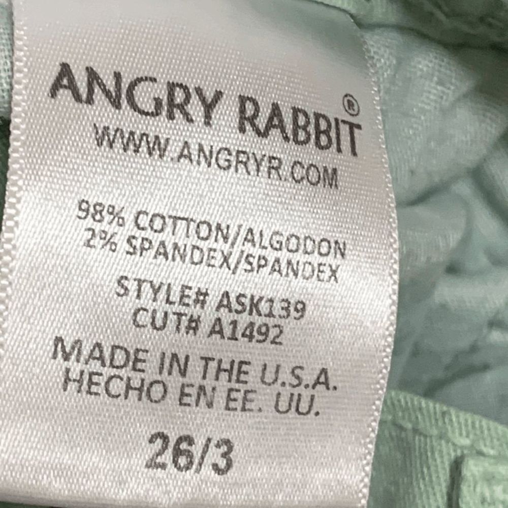 Angry Rabbit Skinny Green Denim Jean - Picture 3 of 8